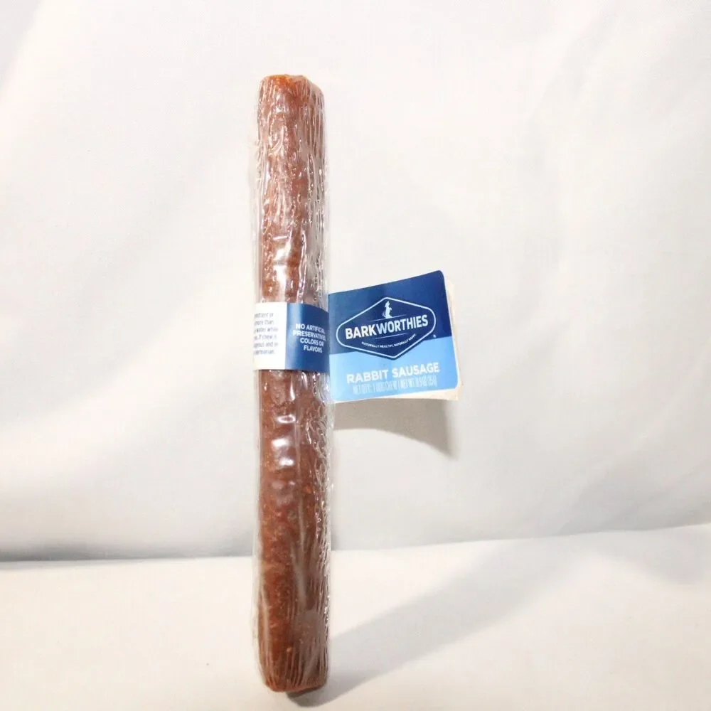 Barkworthies Natural Rabbit Sausage Dog Treat Chew 6
